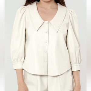 Dolce Cabo Faux Leather Top